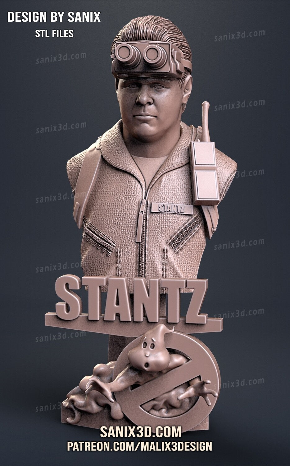 Ghostbusters (4 x busts) 3D Print model - Fan Art - 10 scale