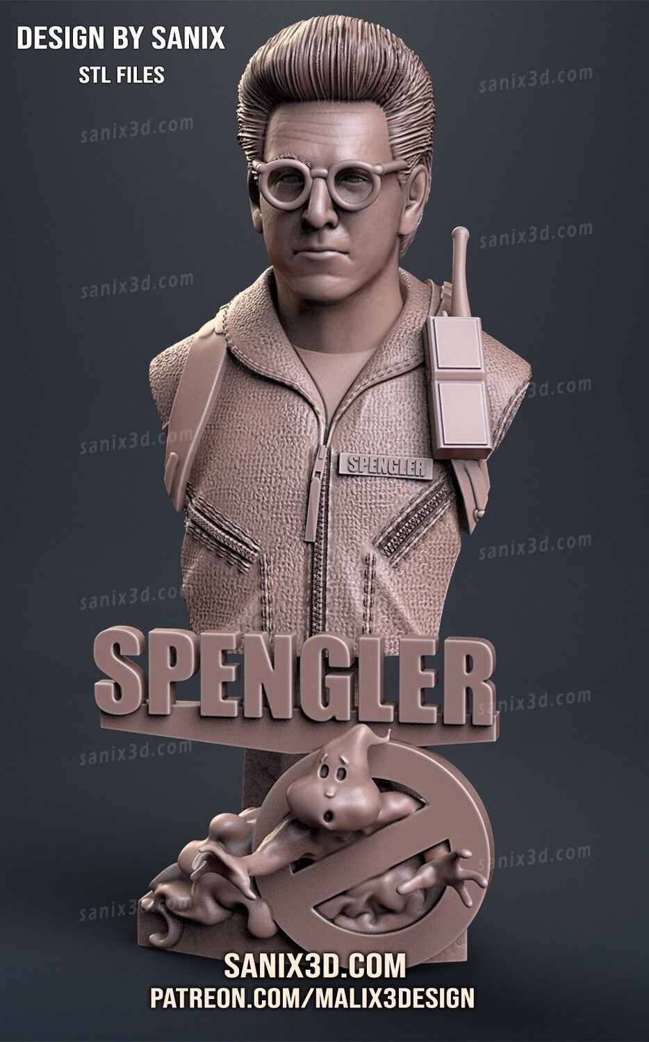Ghostbusters (4 x busts) 3D Print model - Fan Art - 10 scale