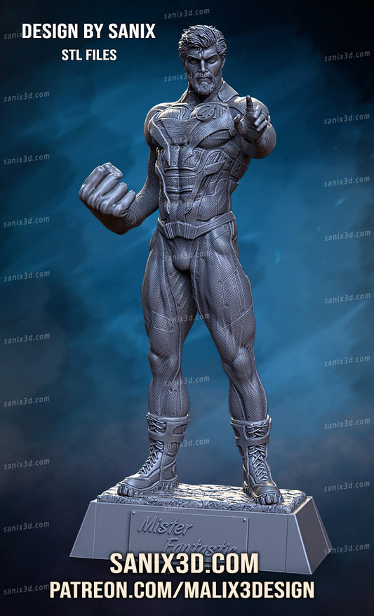Mister Fantastic (Fantastic 4) Statue - 3D Print - Fan Art - 10 scale