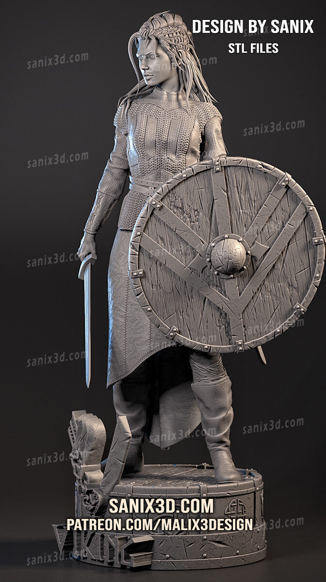 Lagertha (Vikings) 3D Print model - Fan Art - 8 scale model