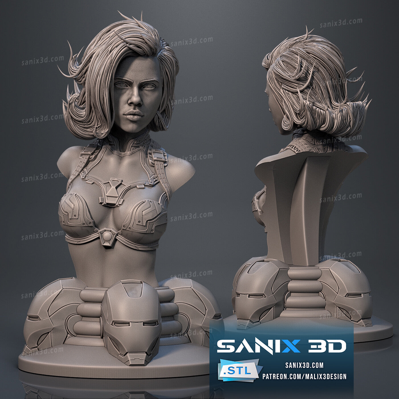 Iron Widow (Marvel) Bust - 3D Printed Model