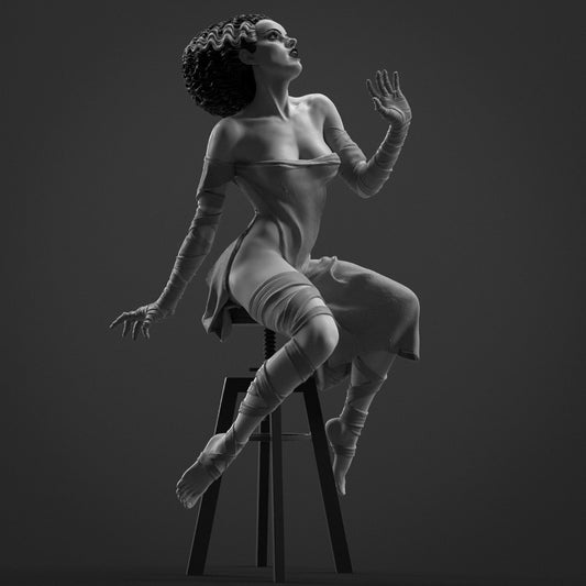 Bride of Frankenstein 3D Printed model 210mm fan art