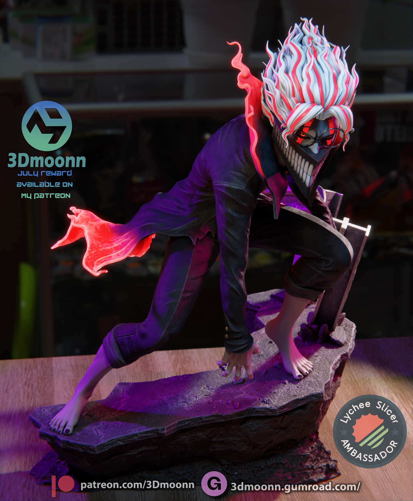 Okarun (Dandadan) Statue - Fan Art - 3D Print Kit