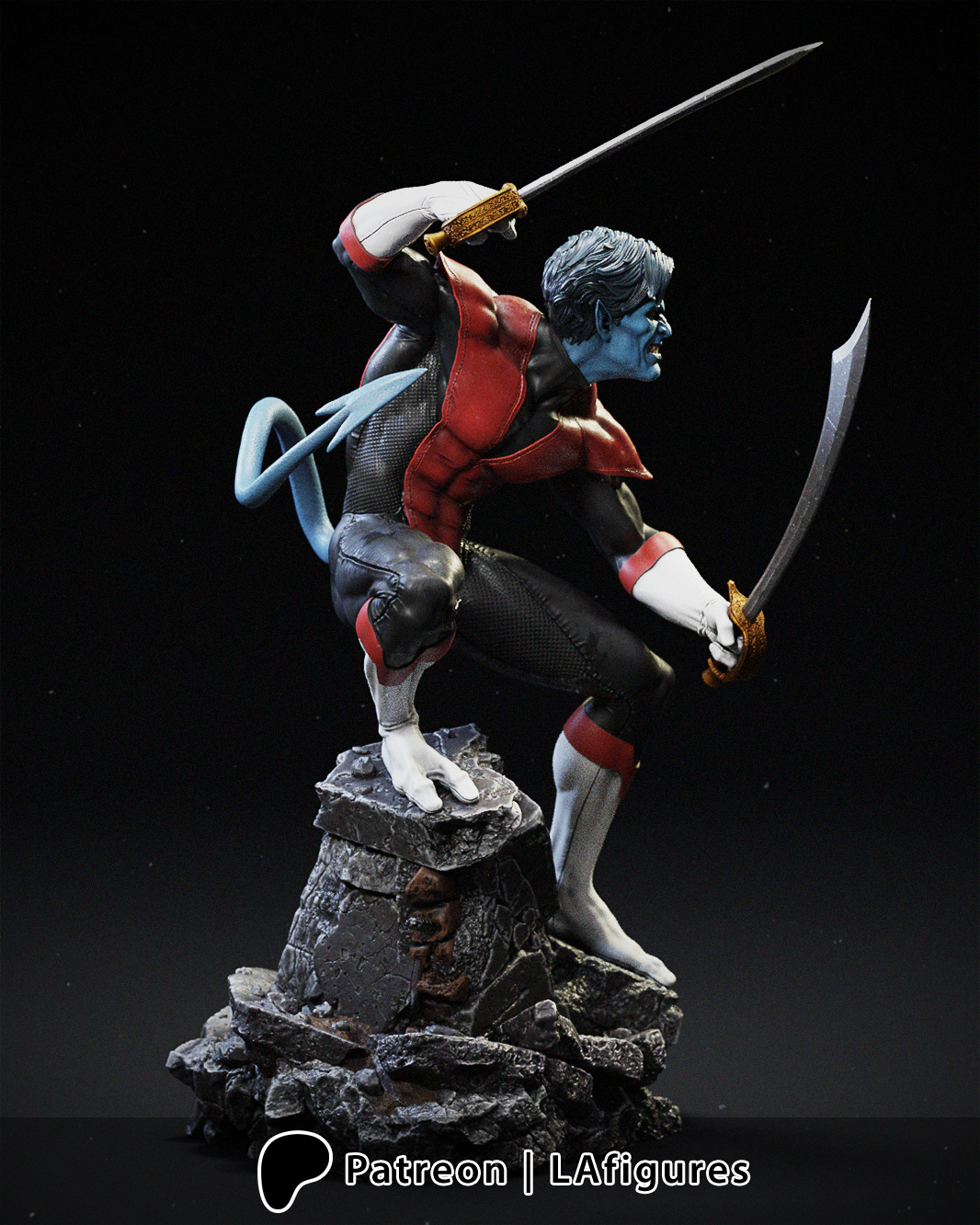 Nightcrawler (X-Men) 3D Print Fan Art - 10 Scale - LA Figures