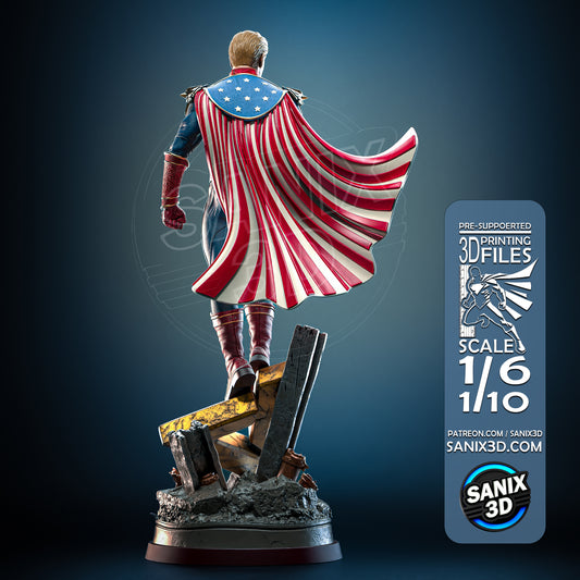 Homelander 3d Printed Statue Model kit - 6 and 10 Scale
