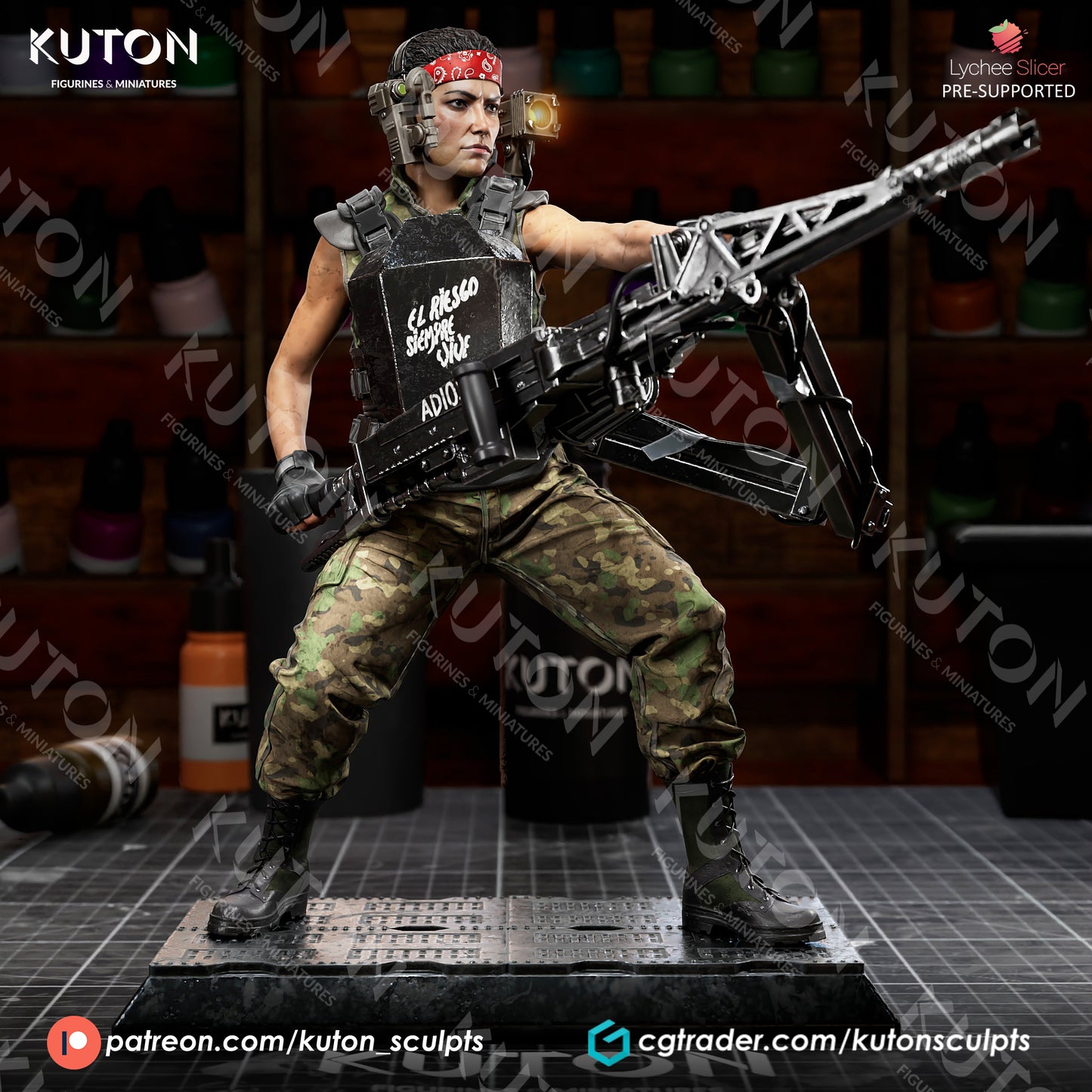 Private Vasquez (Alien) 3D Printed model 165mm (1/10 scale) - Fan Art