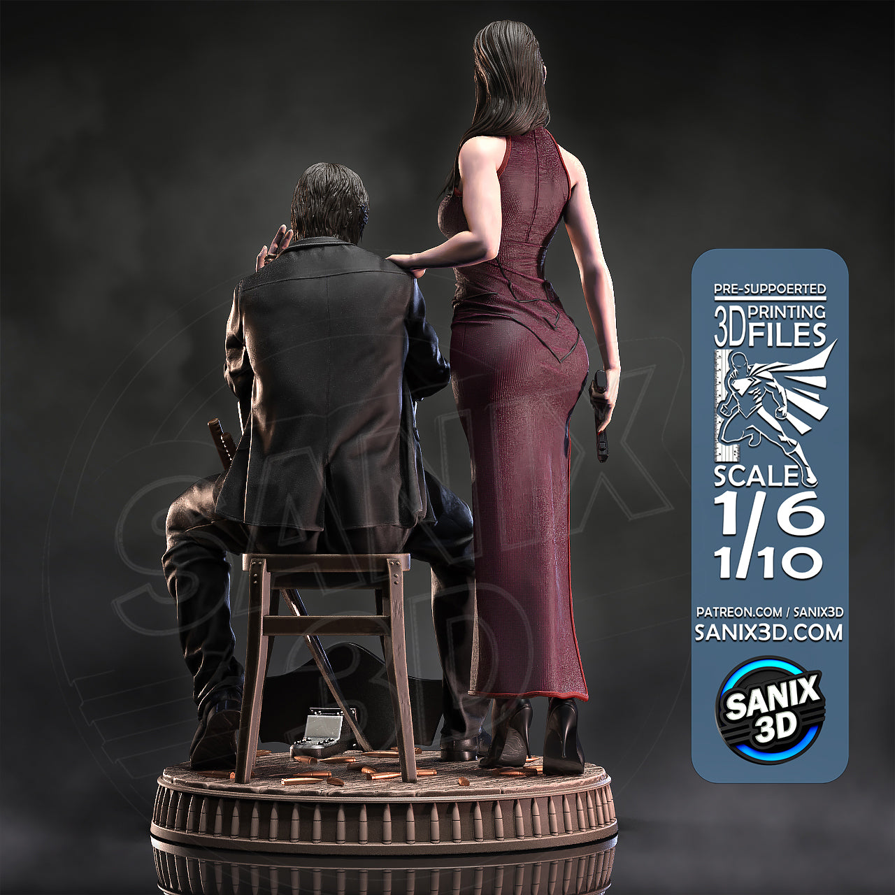 John & Eve (Ballerina) Fan Art - Sanix3D - 1:6 - 1:10 scale