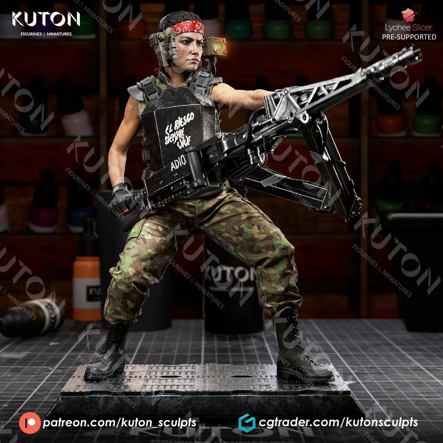 Private Vasquez (Alien) 3D Printed model 412mm (1/4 scale) - Fan Art