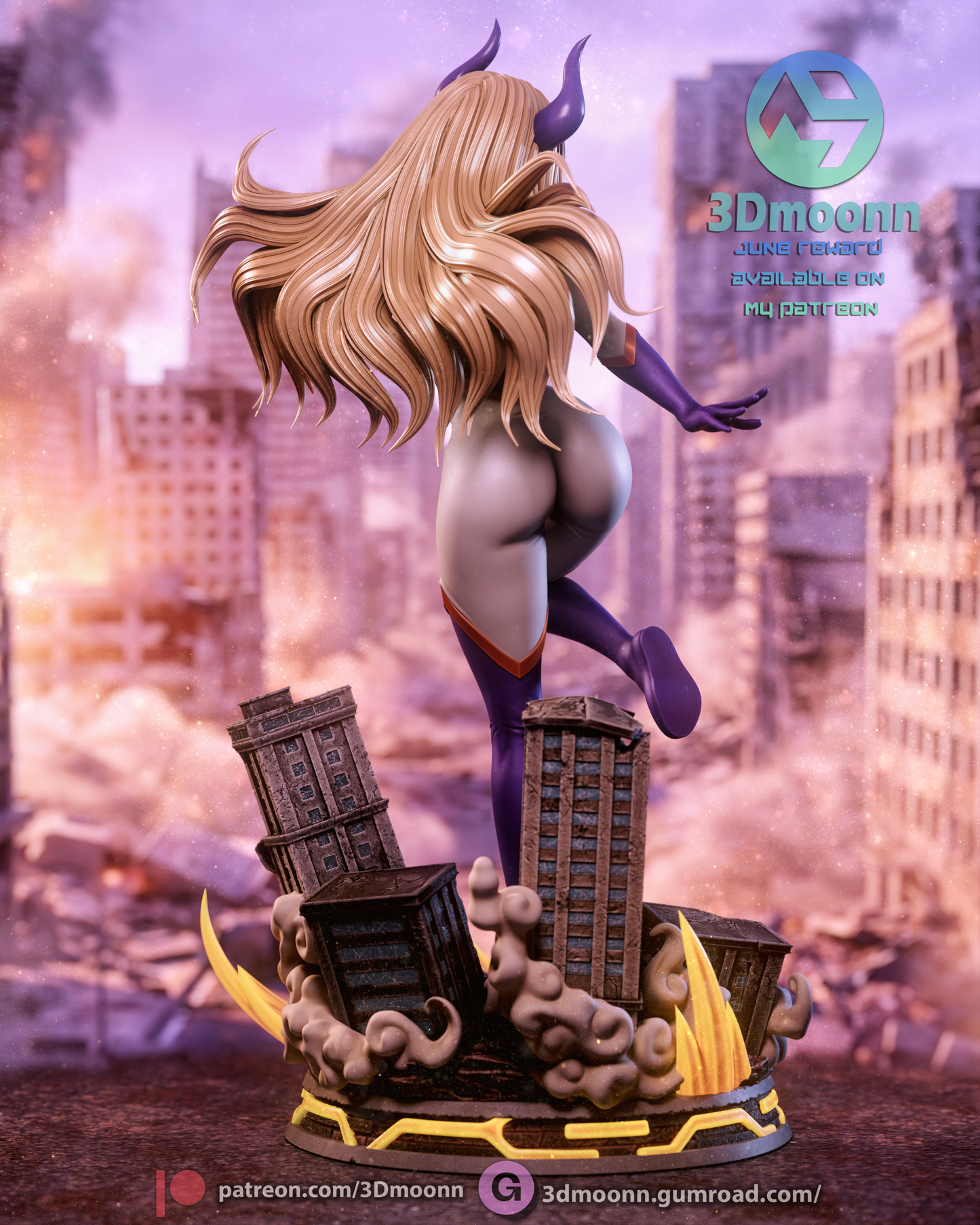 Mount Lady - Yu Takeyama - - 3D Printed Statue - 6 Scale