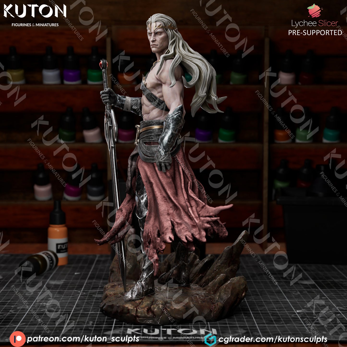 Elric 3D Printed model 195mm (1/10 scale) - Fan Art