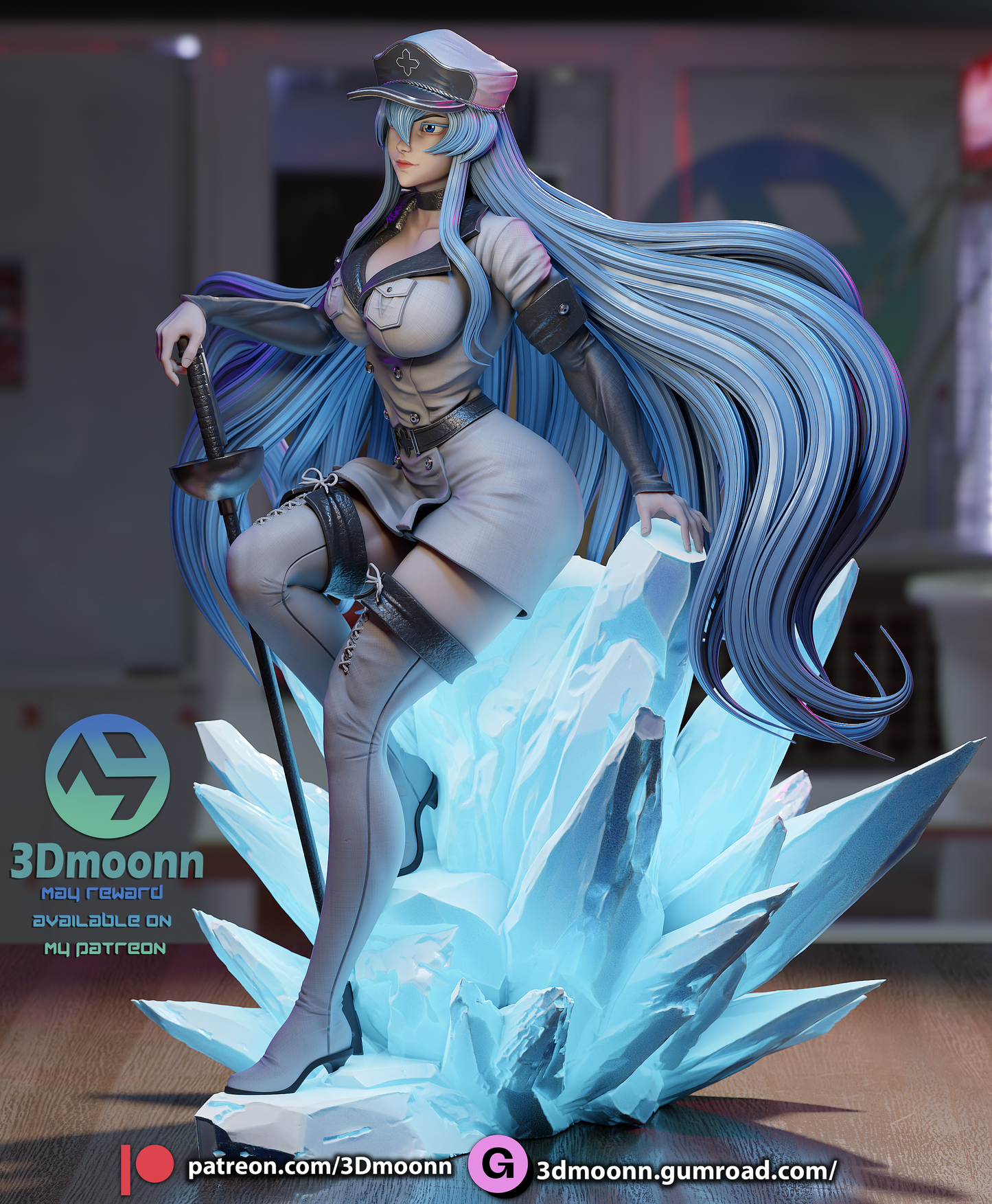 Esdeath (Akame Ga Kill) - Fan Art - 3D Print Kit