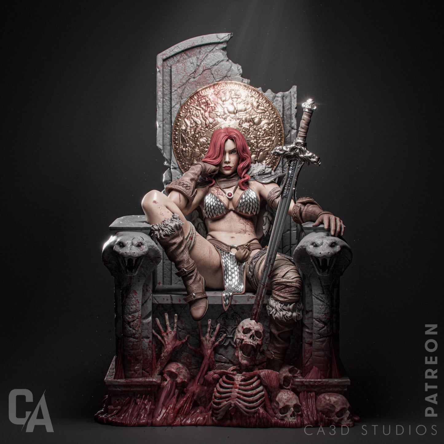 Red Sonja - Fan Art - 3D printed model kit (CA3D)