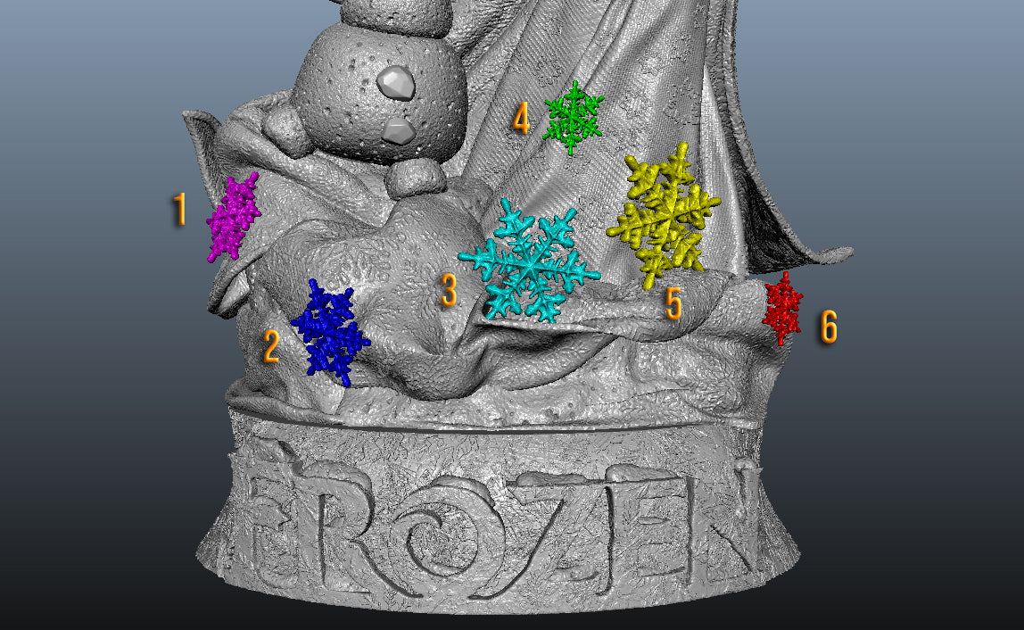 Elsa and Olaf (Frozen) 10 scale (220mm) - 3D Printed Fan Art