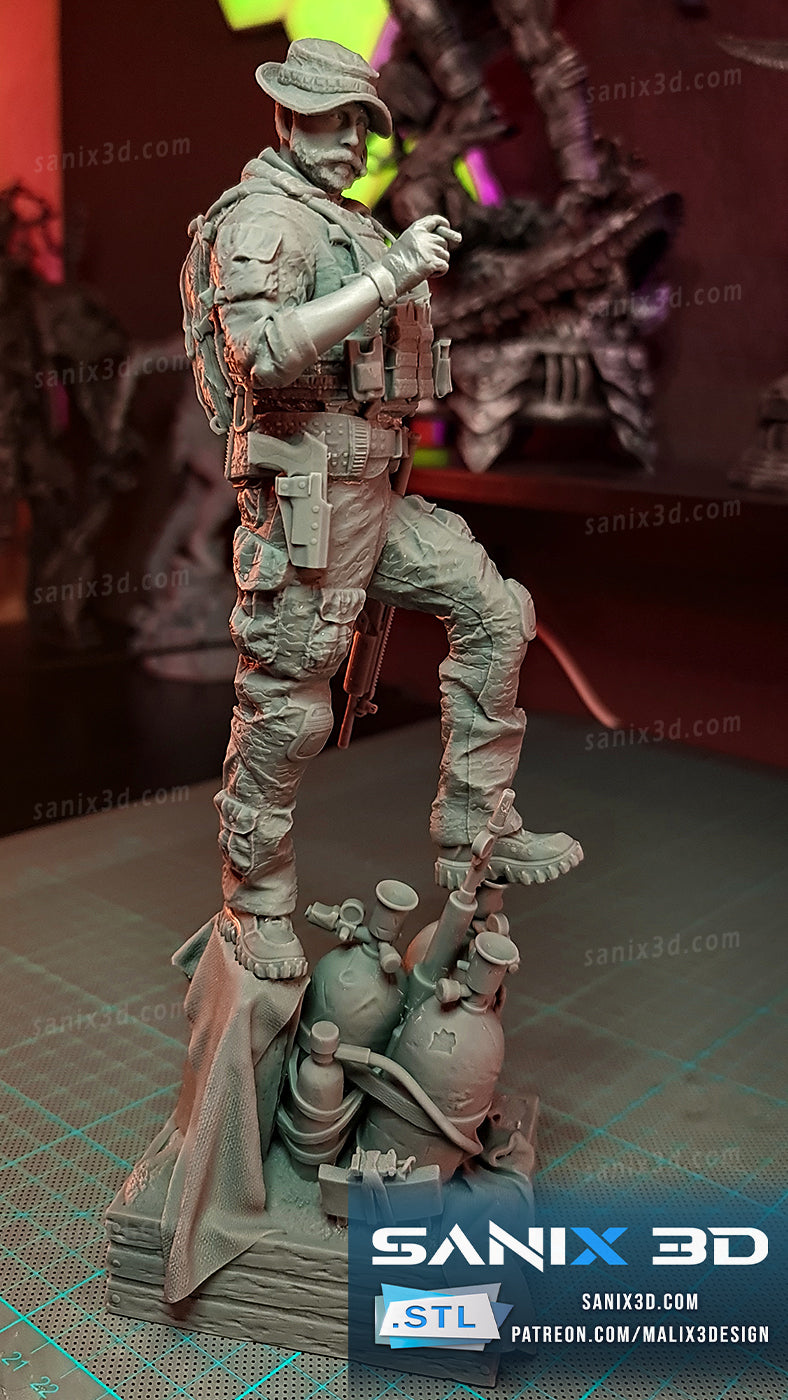 Captain Price (Call of Duty) - 3D Resin Printed - 10th scale (264mm) - Fan Art