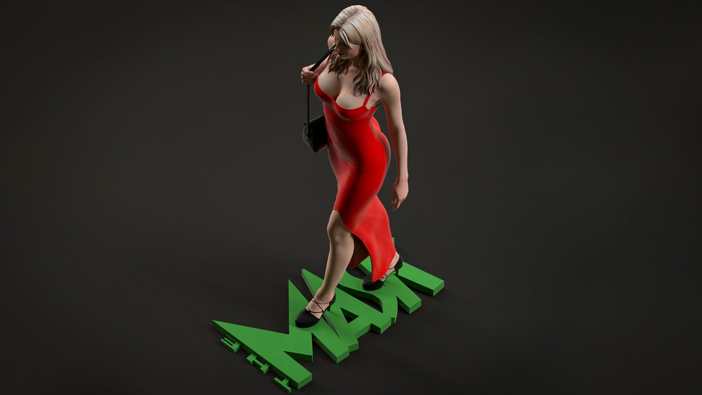 Tina Carlyle - The Mask - Cameron Diaz 3D Printed Statue - Unpainted
