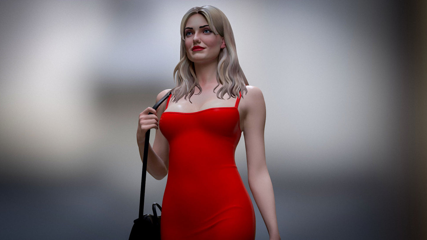 Tina Carlyle - The Mask - Cameron Diaz 3D Printed Statue - Unpainted