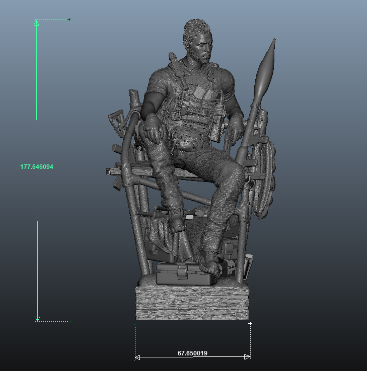 Soap (Call of Duty) - 3D Resin Printed - 10th scale (177mm) - Fan Art