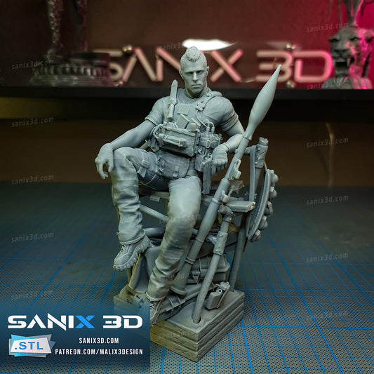 Soap (Call of Duty) - 3D Resin Printed - 10th scale (177mm) - Fan Art