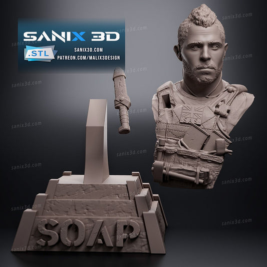 Ready to Post -1:10 - SOAP COD (Call of Duty) Bust - Unpainted and Unassembled