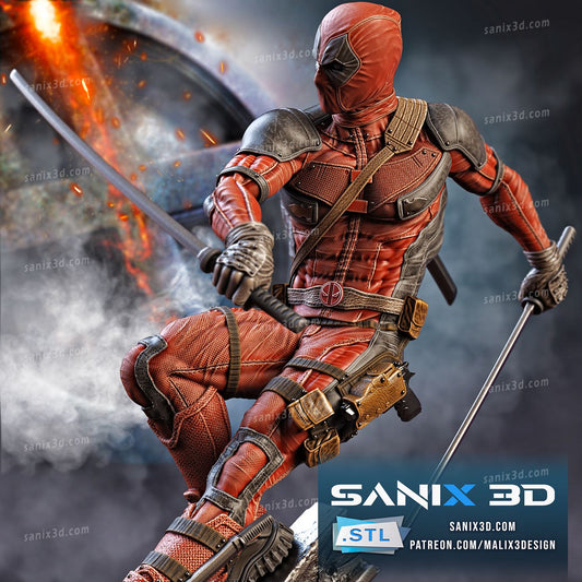 Deadpool vs Wolverine (3D Printed) Fan Art - 10 Scale (262mm)