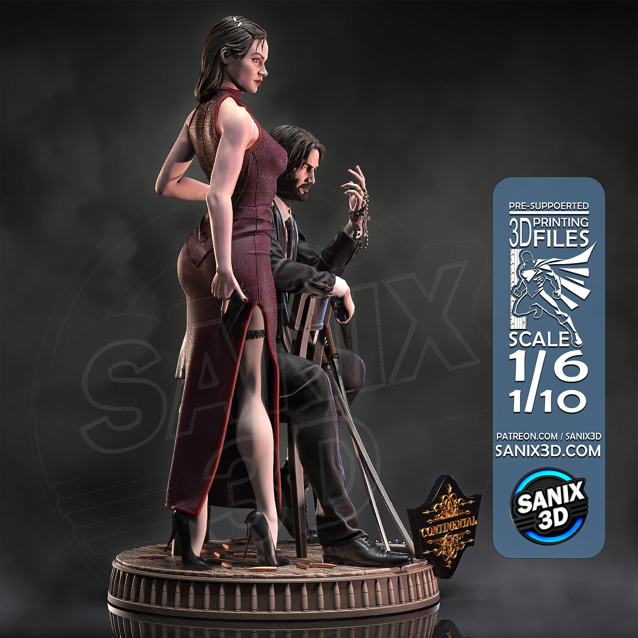 John & Eve (Ballerina) Fan Art - Sanix3D - 1:6 - 1:10 scale