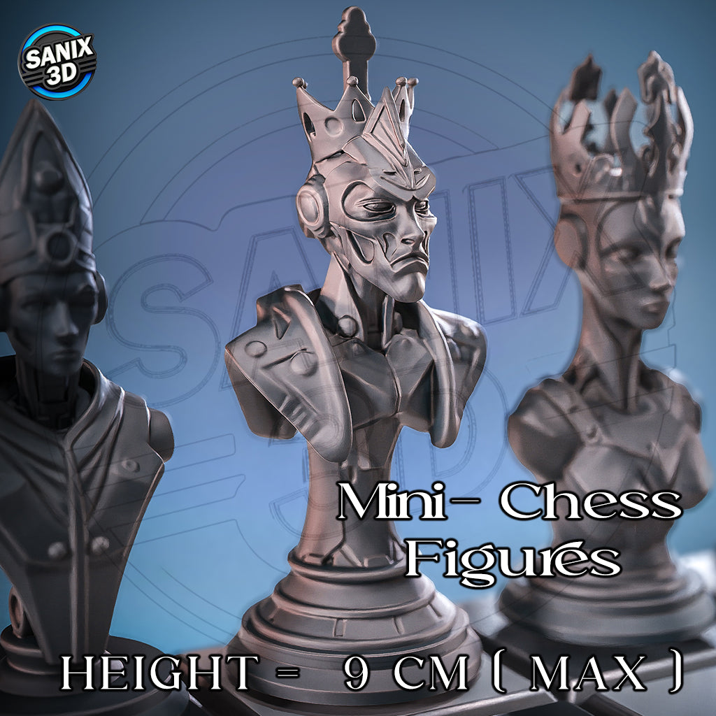 SCI FI CHESS SET - 3D Printed Resin Set