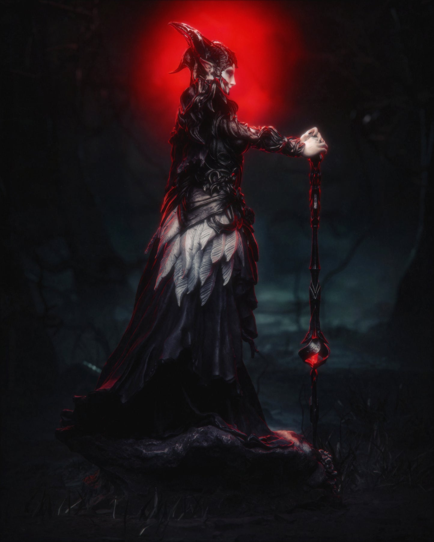 Queen of the Ashen - 3d Printed Statue Model Kit - 6 scale
