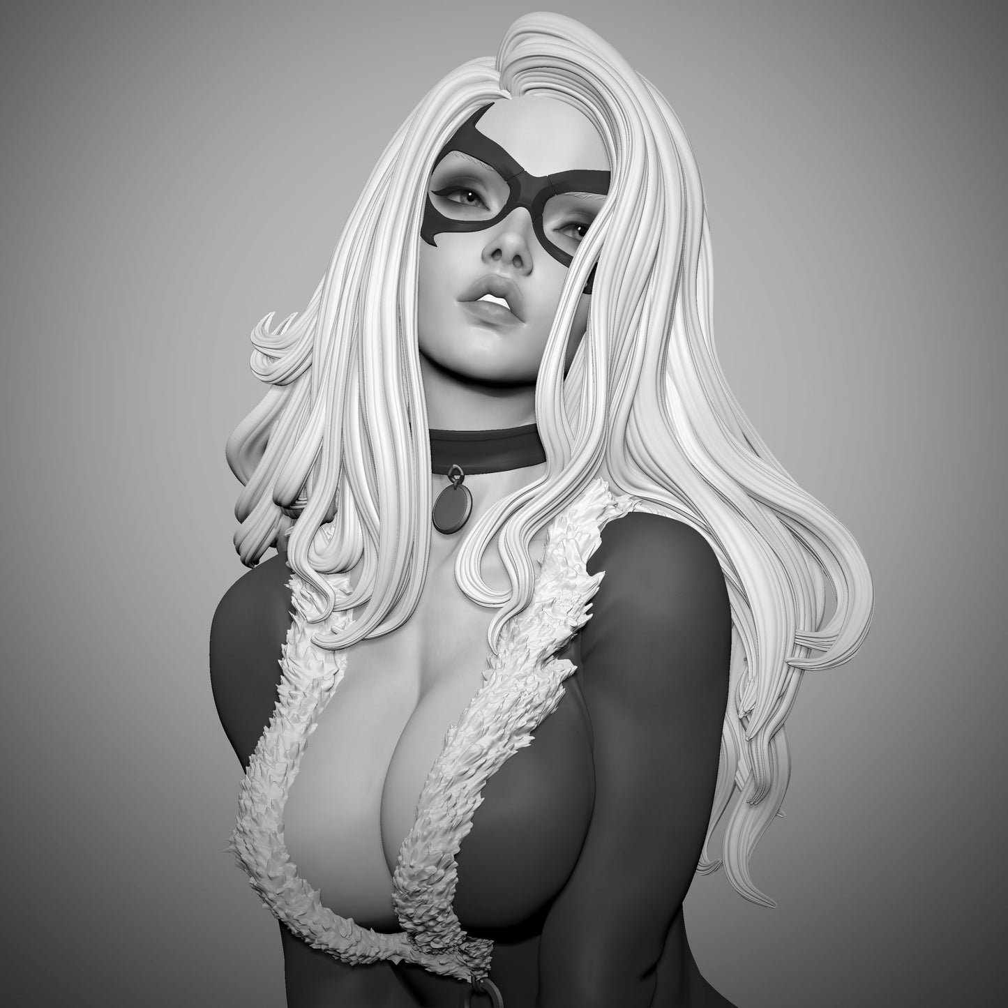 Black Cat V2 (Fan Art) Sculpture - 6, 9 or 12 scale (261 - 131mm) - 3D Print