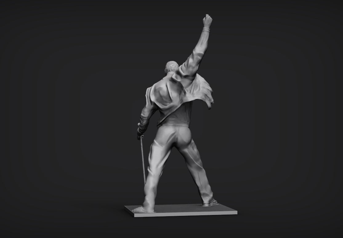 Freddie Mercury 3D Printed Model Kit - 9 inches - Fan Art