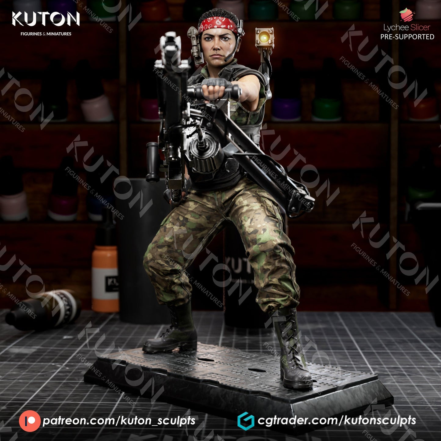 Private Vasquez (Alien) 3D Printed model 412mm (1/4 scale) - Fan Art