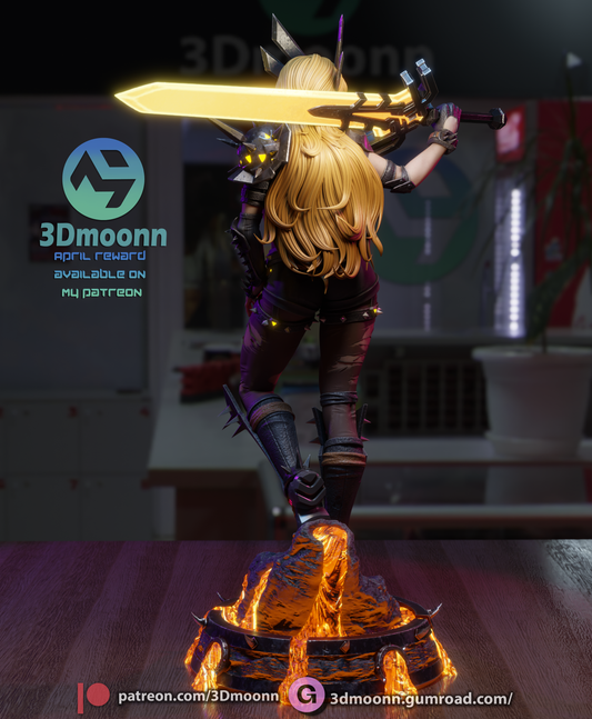 Magik - 3d Printed Statue Model Kit - unpainted and unassembled