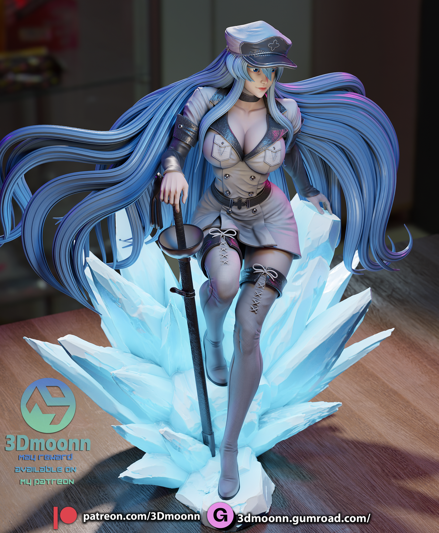 Esdeath (Akame Ga Kill) - Fan Art - 3D Print Kit