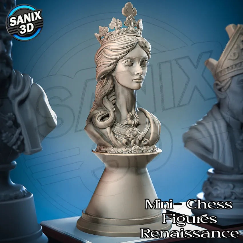 RENAISSANCE CHESS SET - 3D Printed Resin Set