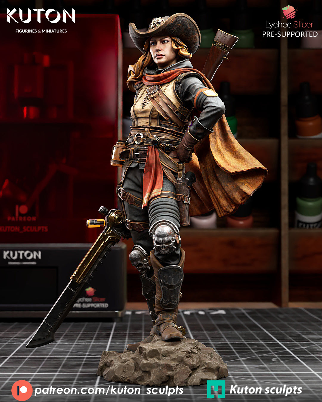 Crankshots 3d Printed Statue - 10 Scale and Miniature available