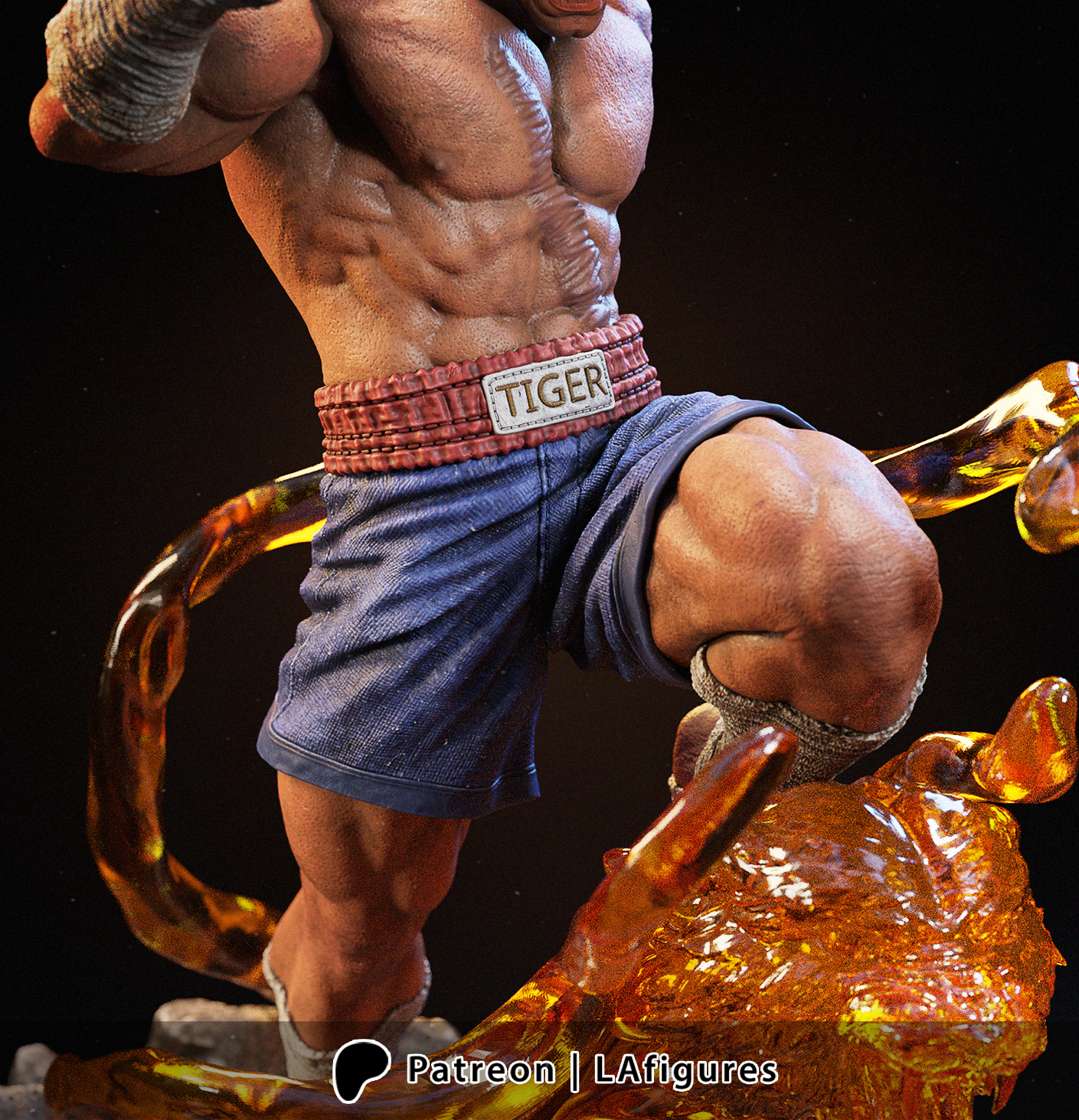 Sagat (Street Fighter) Statue - Fan Art 10 scale 3D Print Kit