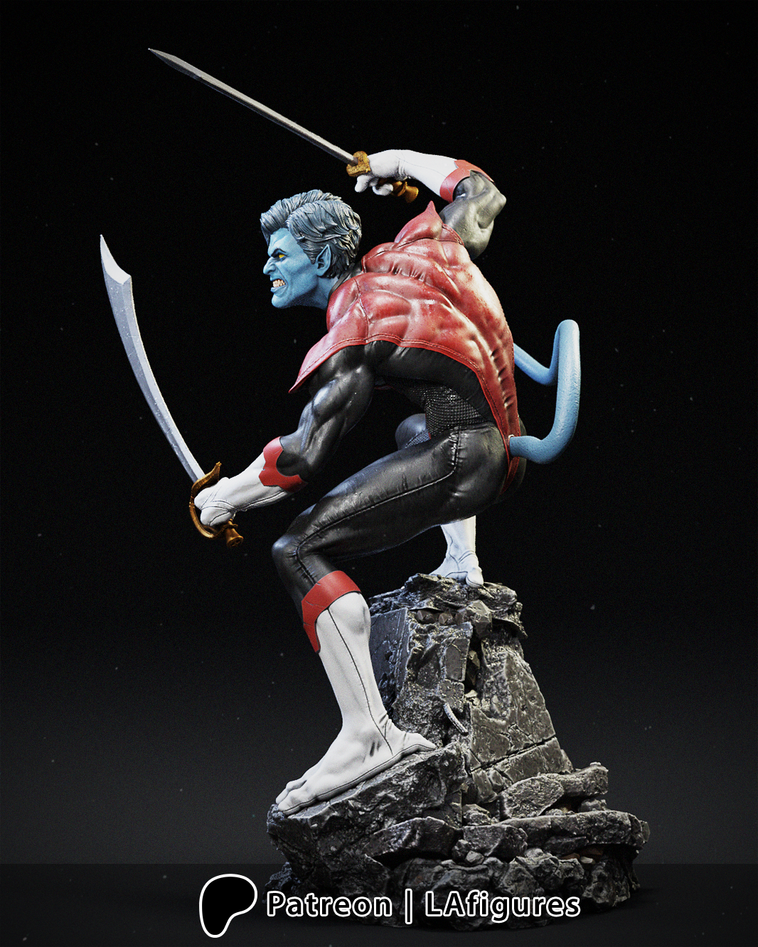 Nightcrawler (X-Men) 3D Print Fan Art - 10 Scale - LA Figures