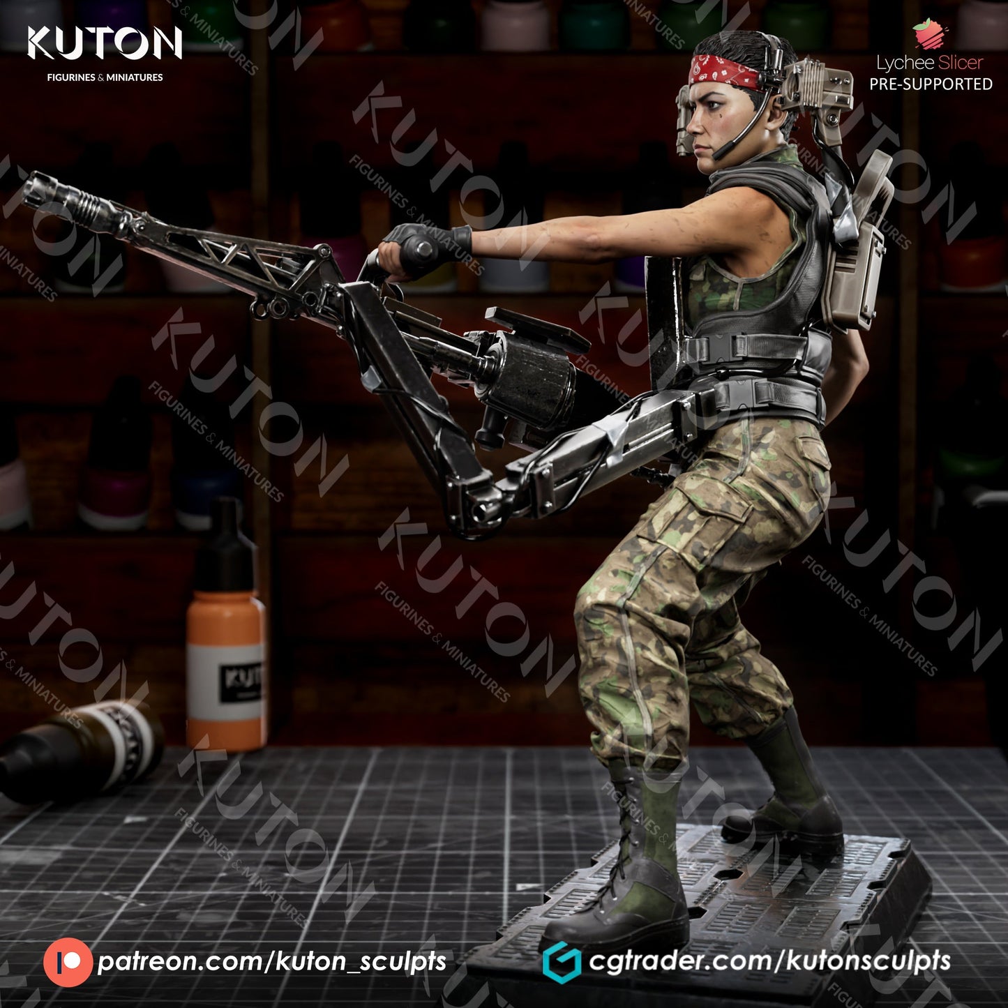Private Vasquez (Alien) 3D Printed model 412mm (1/4 scale) - Fan Art