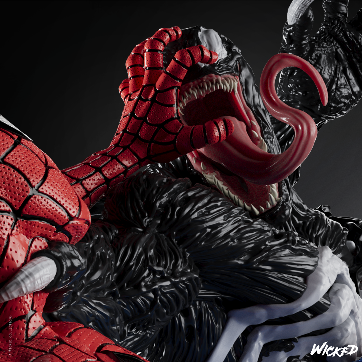 Spiderman vs Venom (Diorama) - Fan Art - 3D Print Kit (Wick3d)
