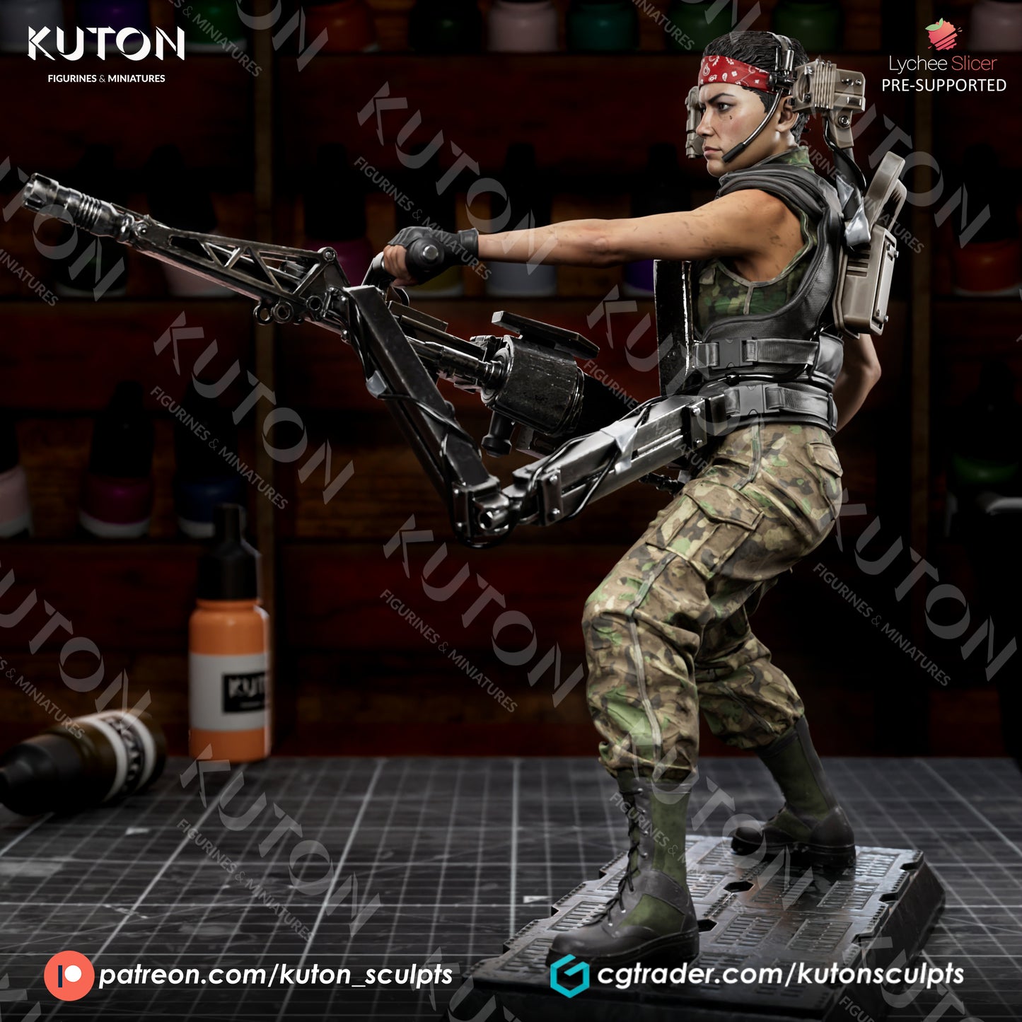 Private Vasquez (Alien) 3D Printed model 165mm (1/10 scale) - Fan Art