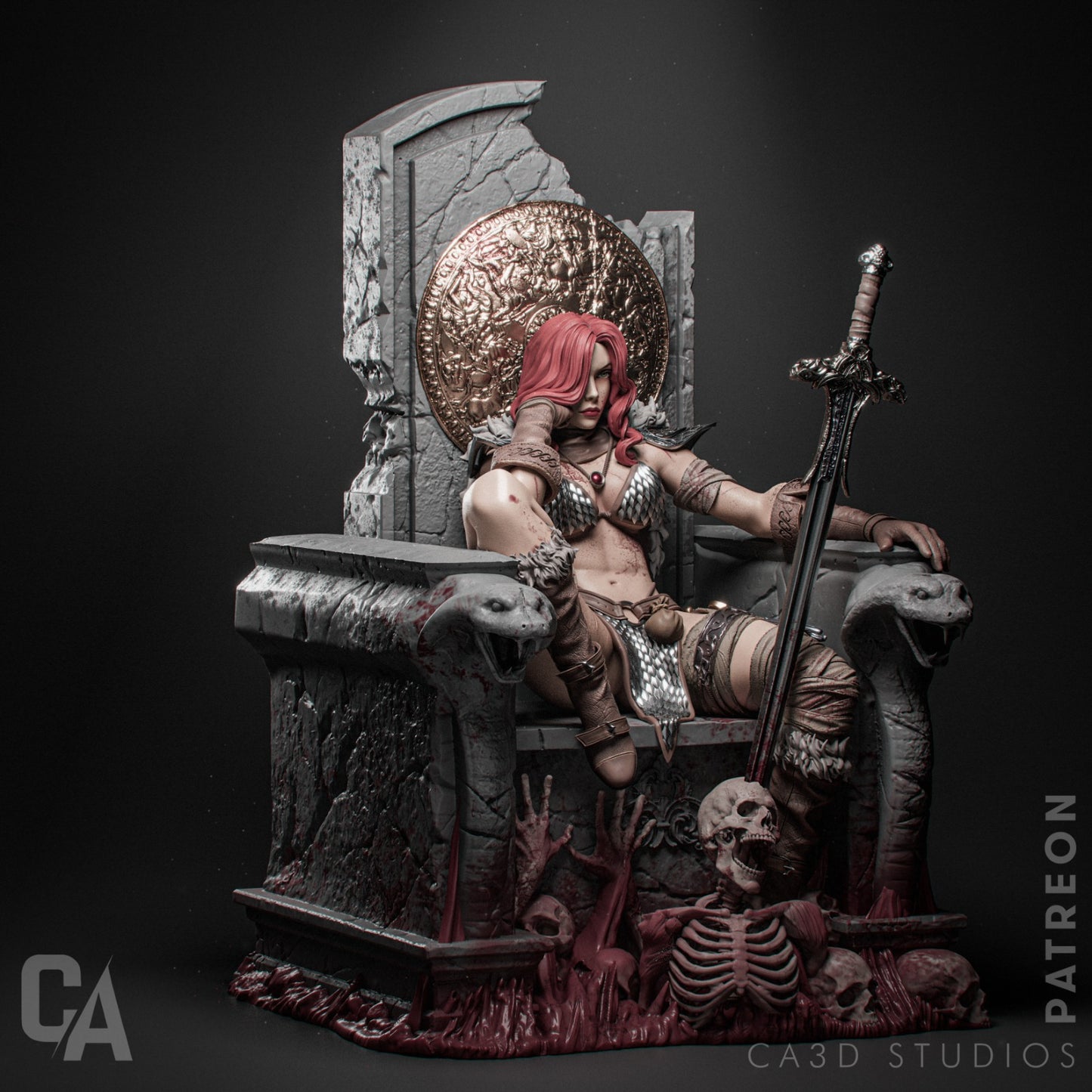 Red Sonja - Fan Art - 3D printed model kit (CA3D)
