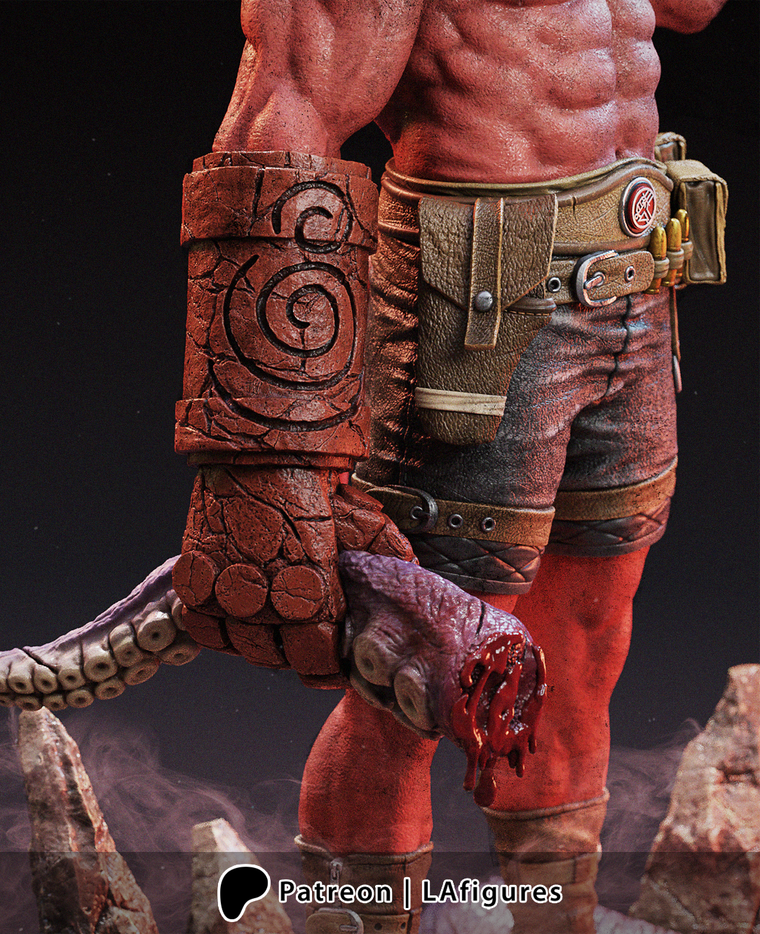 Hellboy (Sculpt) 3D Print Fan Art - 10 Scale - LA Figures