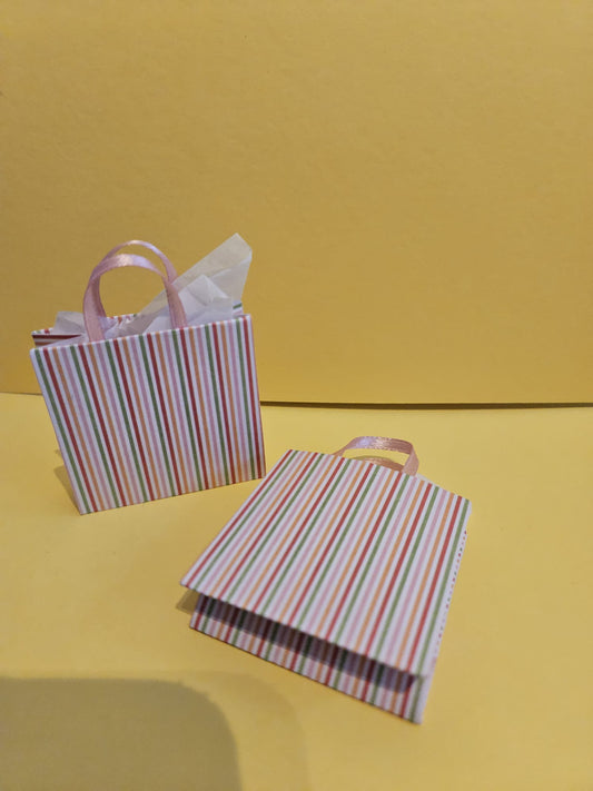 2 X Dolls Paper Shopping / Gift Bags, Barbie / Sindy 6th Scale Size