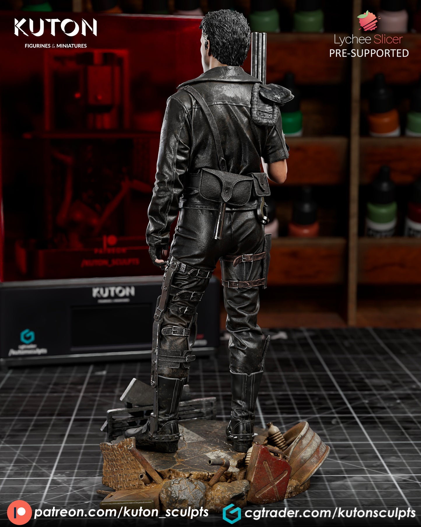 Mad Max Statue / Bust 3d Printed 10 scale