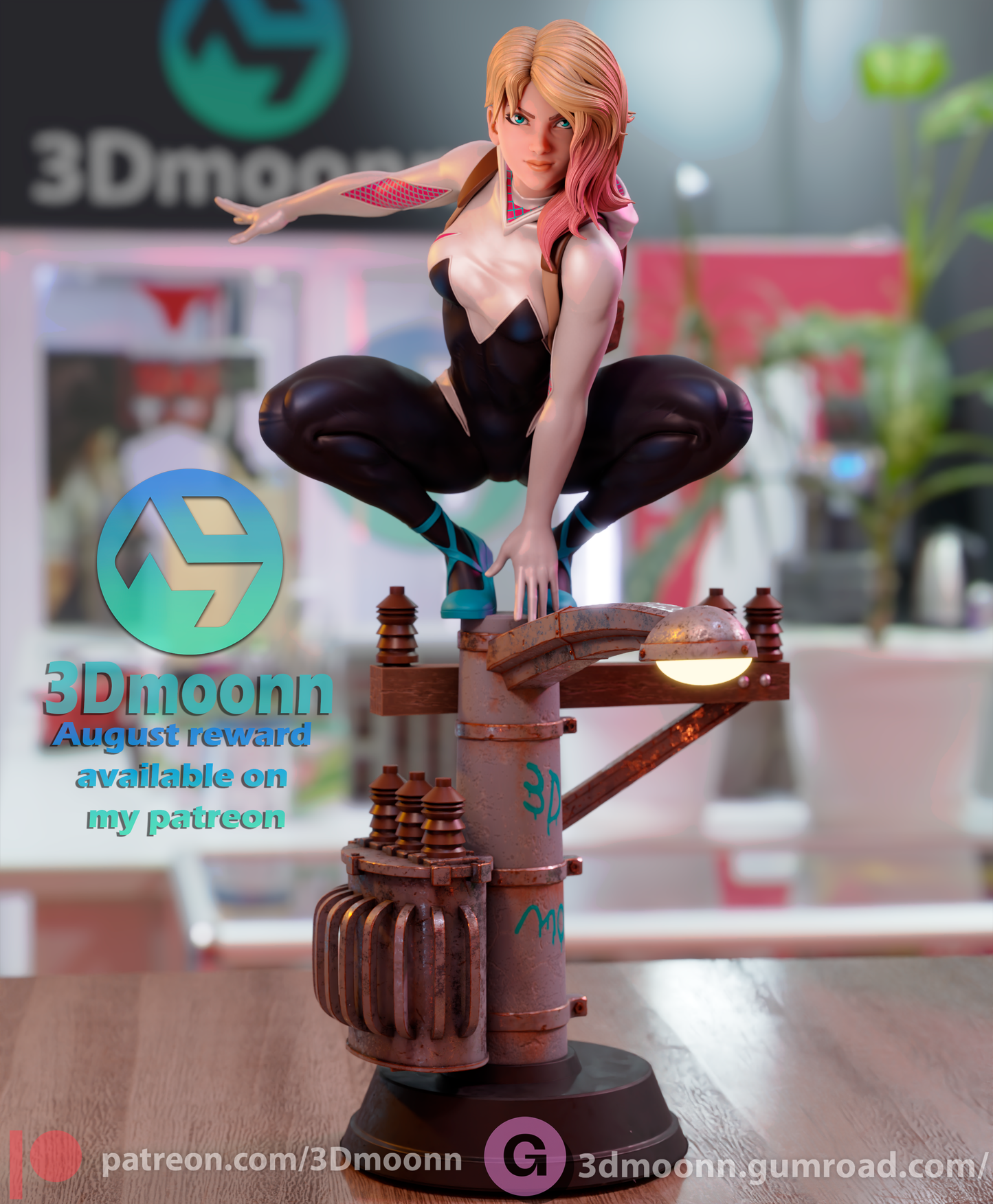 Spider Gwen & Spider Venom - 6 Scale - 3D printed Statue Model Kit - Unpainted and Unassembled