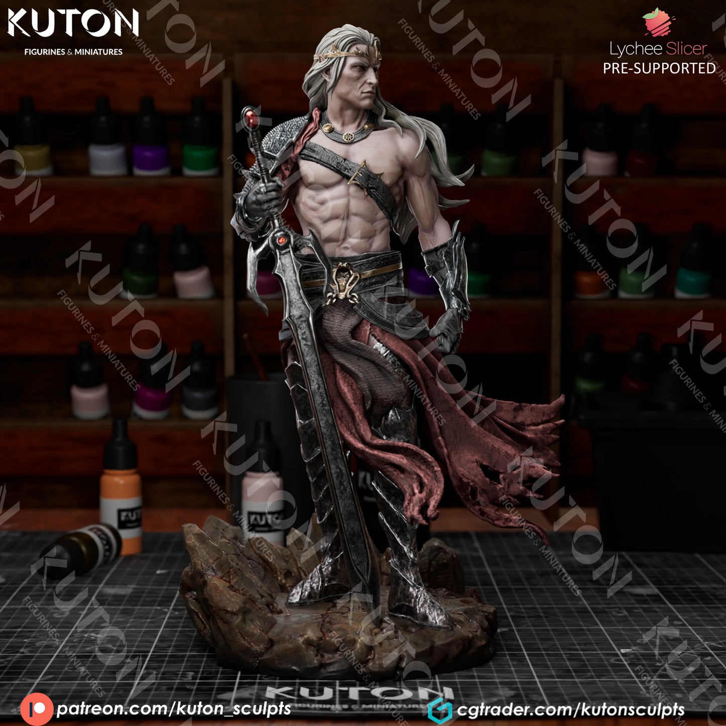 Elric 3D Printed model 195mm (1/10 scale) - Fan Art