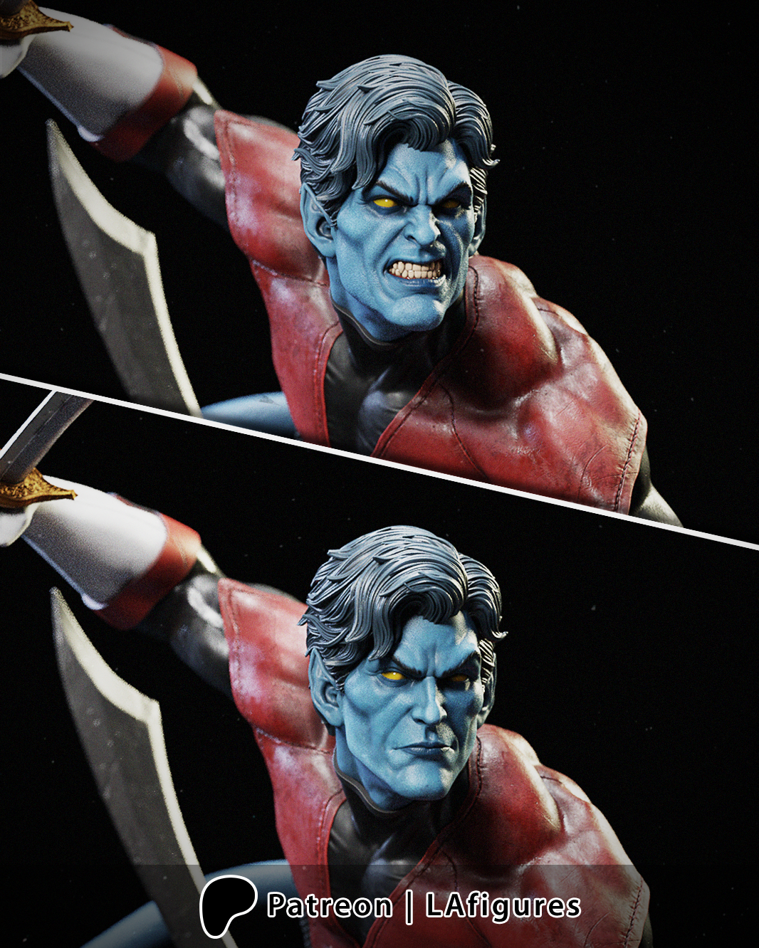 Nightcrawler (X-Men) 3D Print Fan Art - 10 Scale - LA Figures