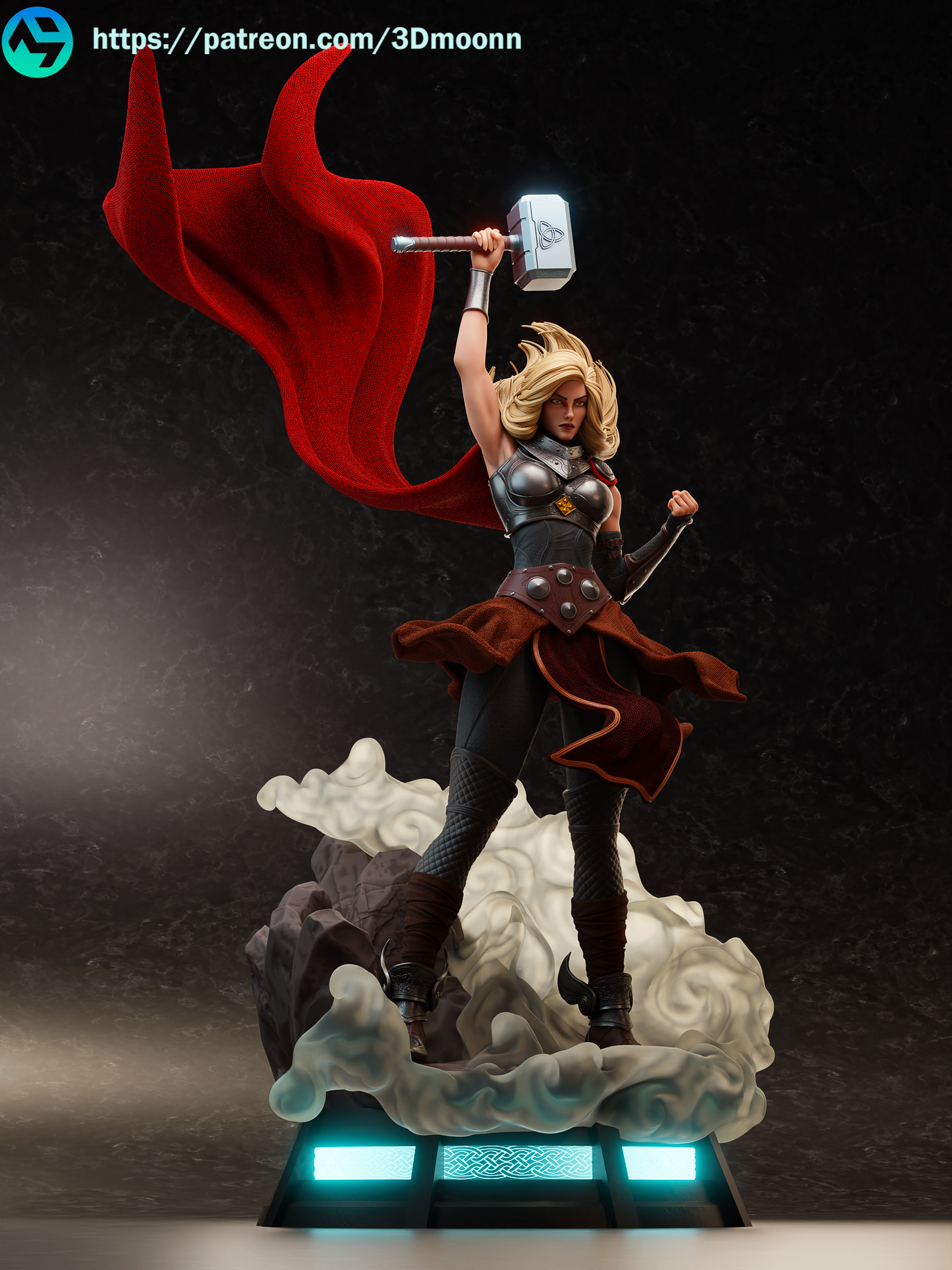 Jane Foster - Lady Thor - 3D Printed Statue Bust - 2 Heads