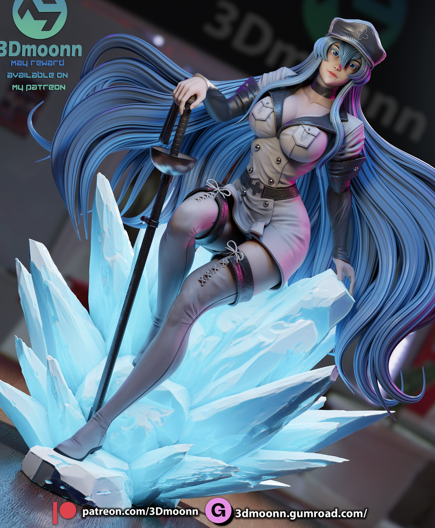 Esdeath (Akame Ga Kill) - Fan Art - 3D Print Kit