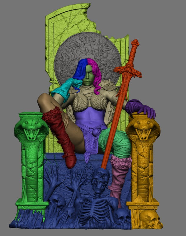 Red Sonja - Fan Art - 3D printed model kit (CA3D)