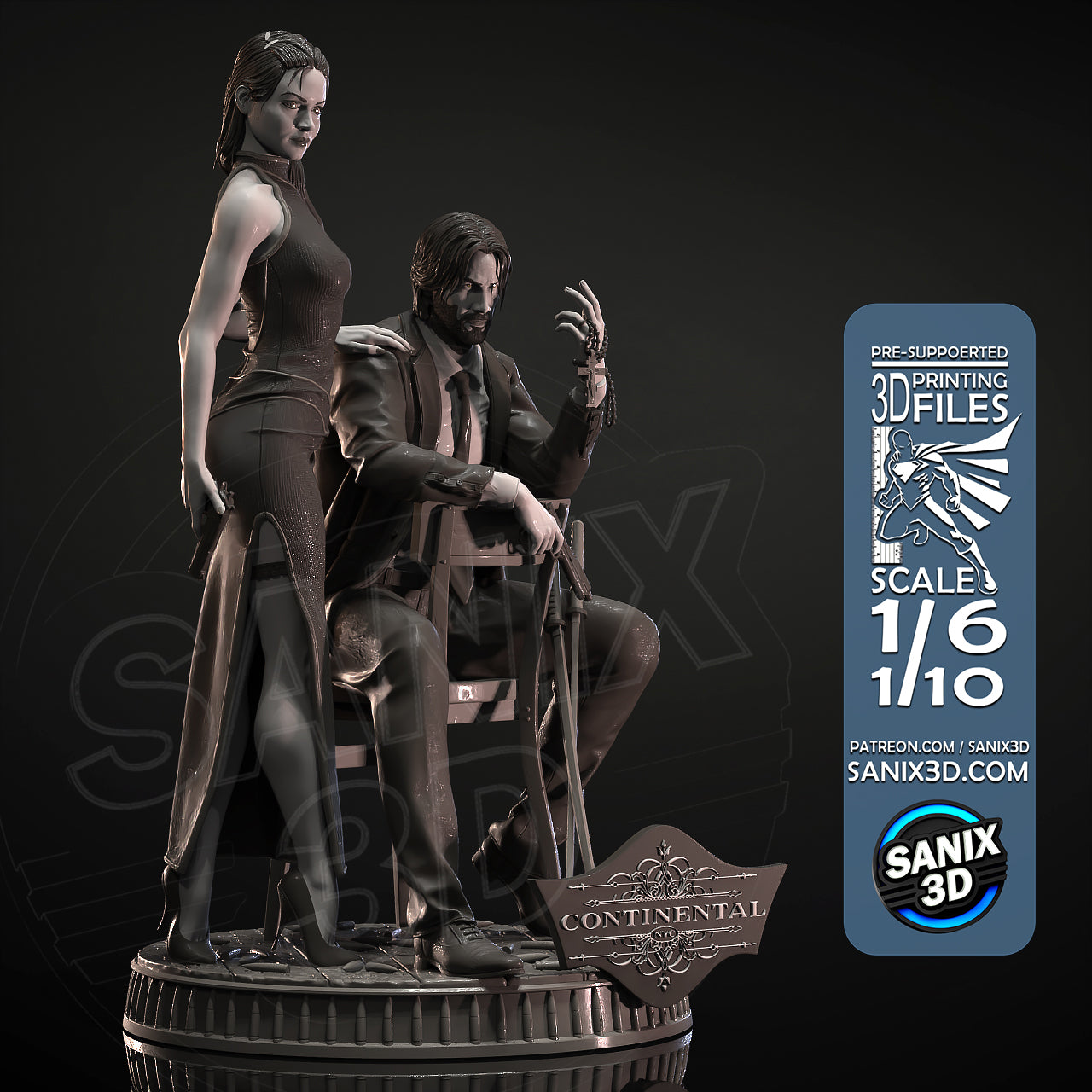 John & Eve (Ballerina) Fan Art - Sanix3D - 1:6 - 1:10 scale